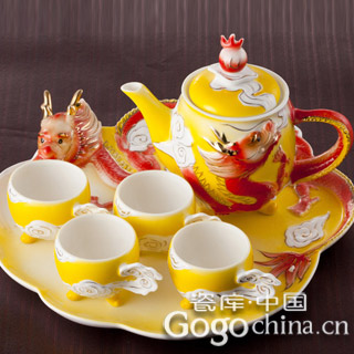 龙腾四海陶瓷茶具