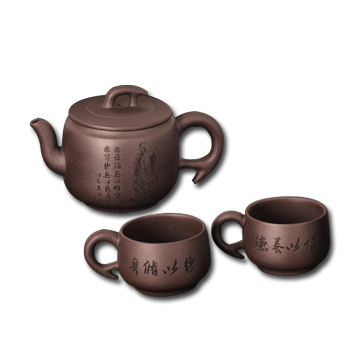 国士无双宜兴紫砂绿茶茶具-精品紫砂茶具