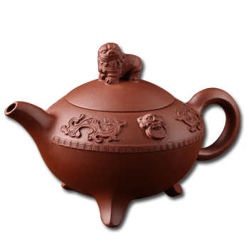 祥瑞三思宜兴紫砂壶 限量版浮雕茶壶