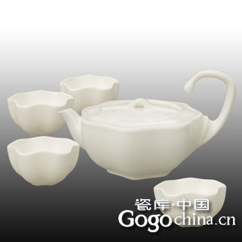 “忆江南”莹白瓷高档商务礼品绿茶茶具