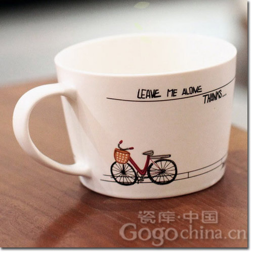 小杯故事卡通单车咖啡杯