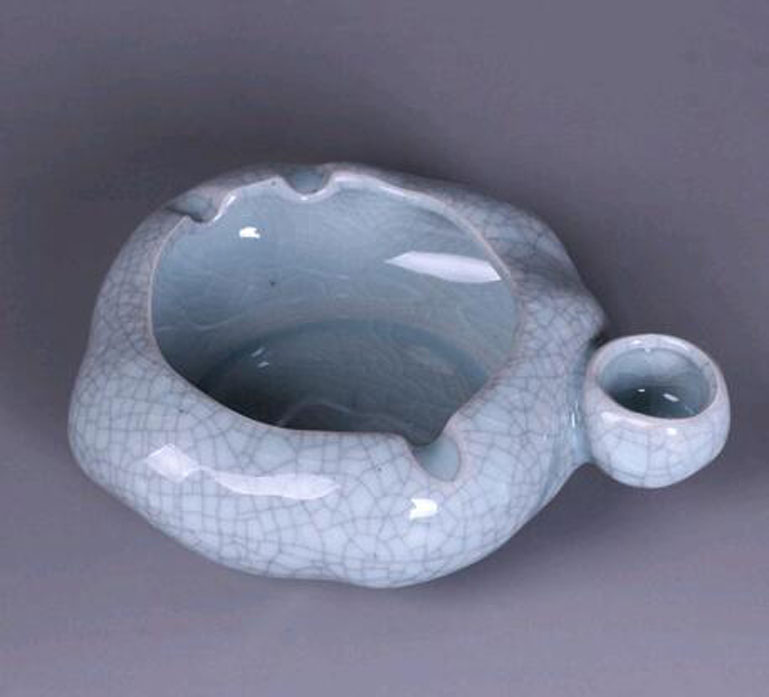 青瓷哥窑复古陶瓷创意烟灰缸实用商务礼品定制 厂家直销