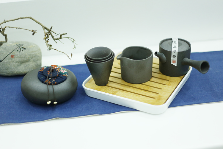 粗陶旅行茶具套装  德化丁地陶瓷出品